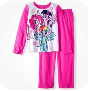 My Little Pony Pink & White Fleece Pajamas